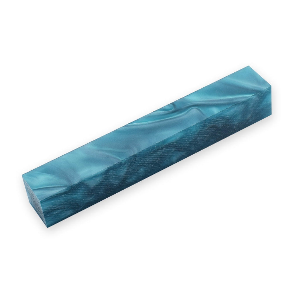 Pen blank - Acryl - 130x20x20 mm - Grün mit transparenter Linie - Pfeifenecke
